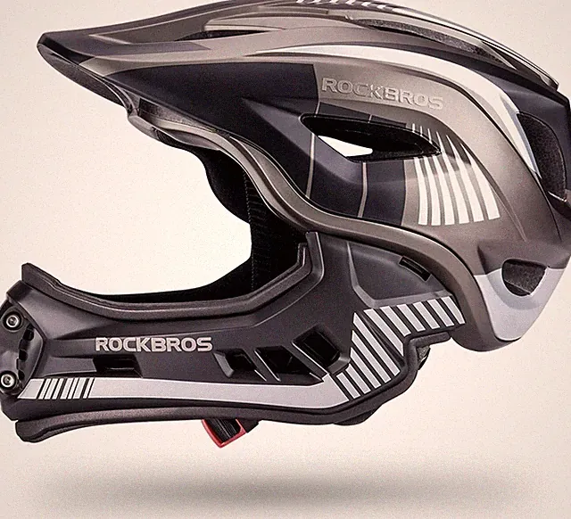 ROCKBROS Bike Helmet Children Full Face Helmet Detachable Ultralight Safety