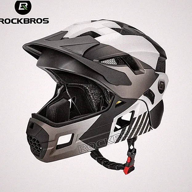 ROCKBROS Children's Bike Helmet Full Face Detachable Ultralight With Taillight
