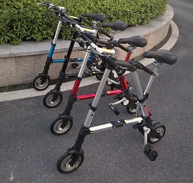 Worlds Smallest Lightest Mini 8in Ultra Light Portable Folding Pedal Bicycle